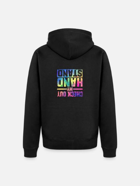 Grappige Gymnastiek Humor Turner Check Out My - Uniseks Premium bio ziphoodie - zwart