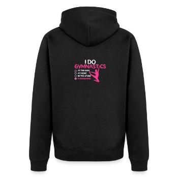 Drôle de gymnaste aérobique esthétique que je fais - Veste à capuche bio Premium Unisexe - noir - Dos - Nico (187cm)