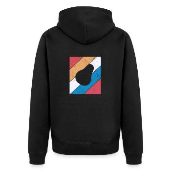 Avocado Vegan Lover Retro Veggie Diet Gift idea - Unisex Premium Bio Zip Hoodie - Schwarz - Hinten - Nico (187cm)