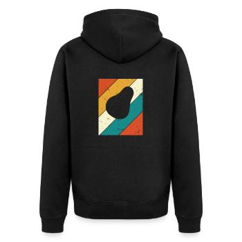 Avocat Vegan Lover Retro Veggie Diet Idée cadeau - Veste à capuche bio Premium Unisexe - noir - Dos - Nico (187cm)