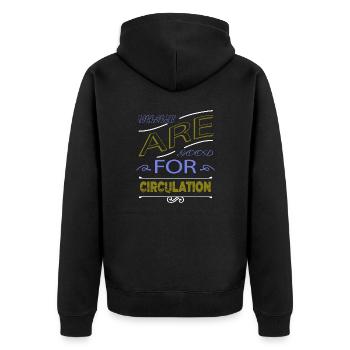 awesome quote book keeper shirt birthday - Unisex Premium Organic Zip Hoodie - black - Back - Nico (187cm)