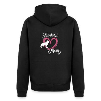 Berger Mama Chiens Berger Allemand - Veste à capuche bio Premium Unisexe - noir - Dos - Nico (187cm)
