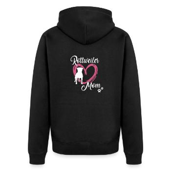 Rottweiler Maman Maîtresse École de chiens Rottweiler - Veste à capuche bio Premium Unisexe - noir - Dos - Nico (187cm)