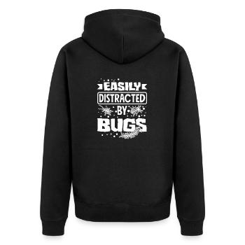 Pest Control Technician Exterminator Easily - Unisex Premium Bio Zip Hoodie - Schwarz - Hinten - Nico (187cm)