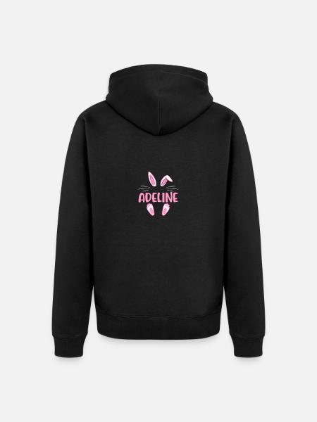 ADELINE Easter - Unisex Premium Organic Zip Hoodie - black