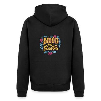 Mood to fiesta Mood to fiesta Geschenk Inspiration - Unisex Premium Bio Zip Hoodie - Schwarz - Hinten - Nico (187cm)