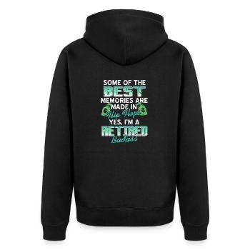 Les meilleurs souvenirs sont faits dans le thé Flip Flops - Veste à capuche bio Premium Unisexe - noir - Dos - Nico (187cm)