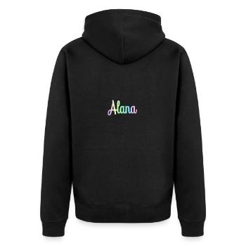 ALANA Rainbow Cursive minimaliste - Veste à capuche bio Premium Unisexe - noir - Dos - Nico (187cm)