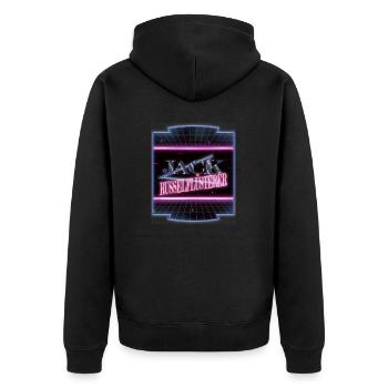 doggie geburtstag lustiger spruch spaß - Unisex Premium Bio Zip Hoodie - Schwarz - Hinten - Nico (187cm)