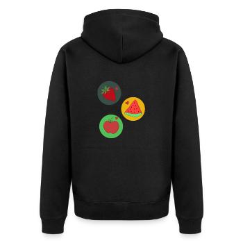 Fruits - Veste à capuche bio Premium Unisexe - noir - Dos - Nico (187cm)