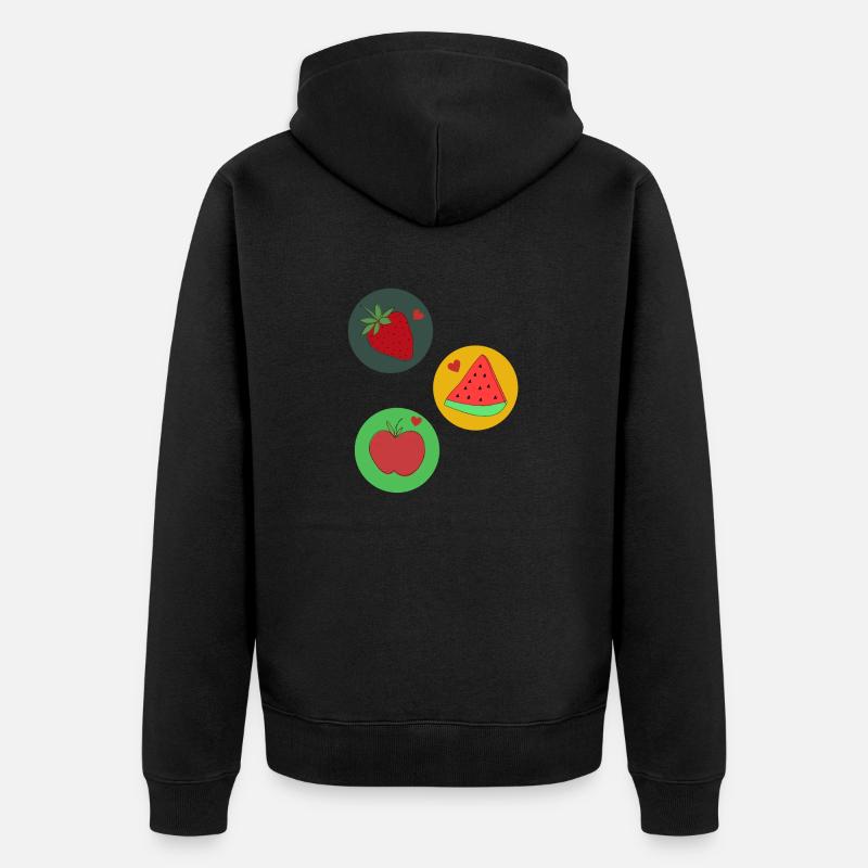 Fruits - Veste à capuche bio Premium Unisexe - noir
