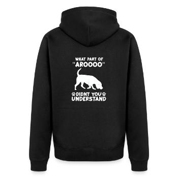 Cute Beagle Saying Beagle Dog Owner - Unisex Premium Organic Zip Hoodie - black - Back - Nico (187cm)