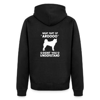 Shiba Inu Hunde Fan Lustig Shiba Inu Spruch Gassi - Unisex Premium Bio Zip Hoodie - Schwarz - Hinten - Nico (187cm)