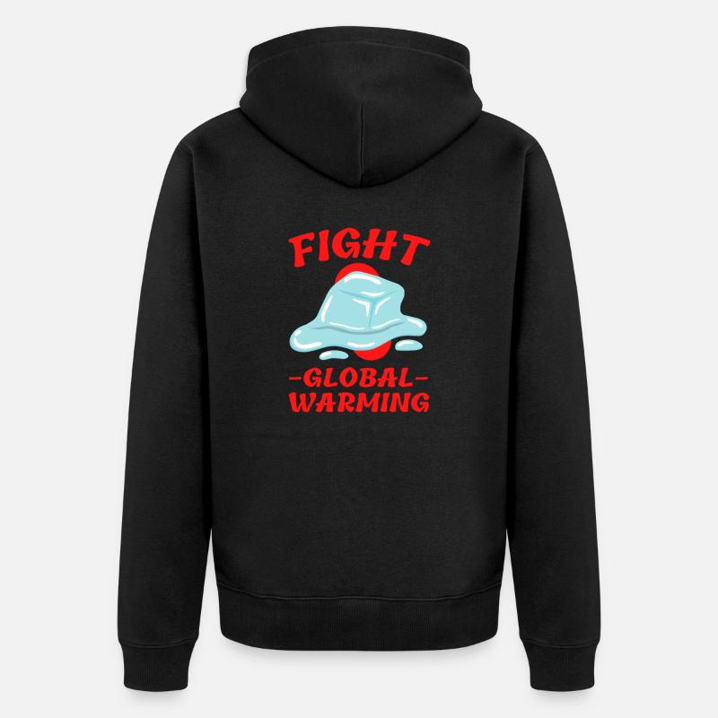 Fight Global Warming - Veste à capuche bio Premium Unisexe - noir