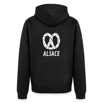 ALSACE BRETZEL - Veste à capuche bio Premium Unisexe - noir - Dos - Nico (187cm)