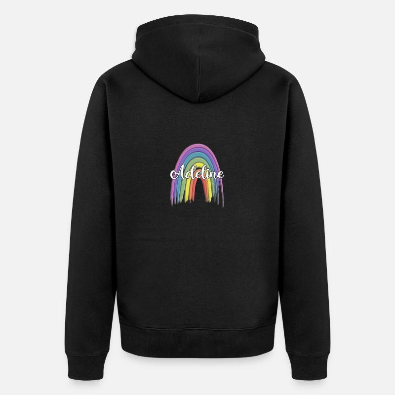 ADELINE Rainbow Cursive - Veste à capuche bio Premium Unisexe - noir