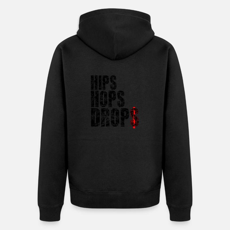 hips hops goutte noir - Veste à capuche bio Premium Unisexe - noir