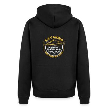 Fun Kayak Lake Kayaker Kayak où je - Veste à capuche bio Premium Unisexe - noir - Dos - Nico (187cm)