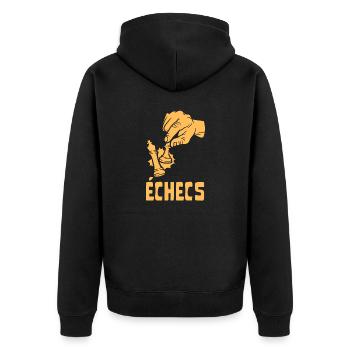 échecs main prendre une pièce tactique stratégie - Veste à capuche bio Premium Unisexe - noir - Dos - Nico (187cm)