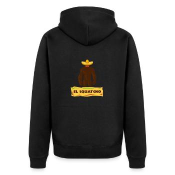 Bigfoot El Squatcho - Unisex Premium Organic Zip Hoodie - black - Back - Nico (187cm)