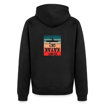 Kayak amusant Canoquins kayakistes - Veste à capuche bio Premium Unisexe - noir - Dos - Nico (187cm)