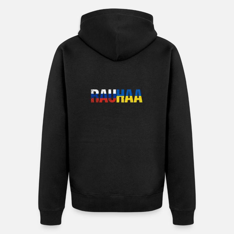 Rauhaa Paix Ukraine Finlande - Veste à capuche bio Premium Unisexe - noir
