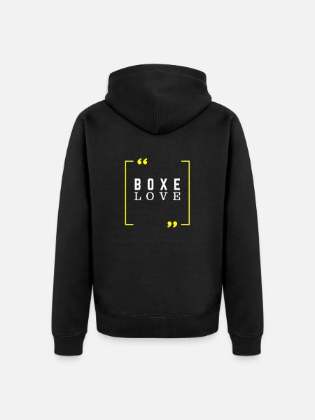 Boxing love - boxer gift idea - Unisex Premium Organic Zip Hoodie - black