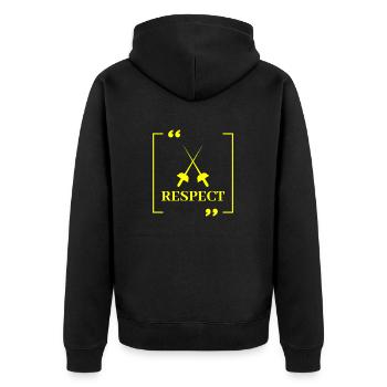 Sabre Fencing - Ideal for a Fencing Fan - Unisex Premium Organic Zip Hoodie - black - Back - Nico (187cm)
