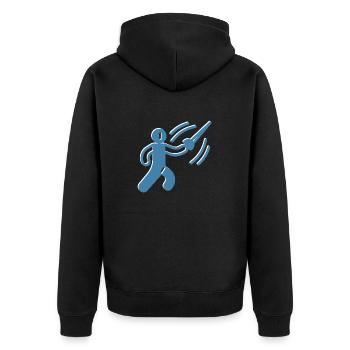 Sabre Fencing - Ideal for a Fencing Fan - Unisex Premium Organic Zip Hoodie - black - Back - Nico (187cm)