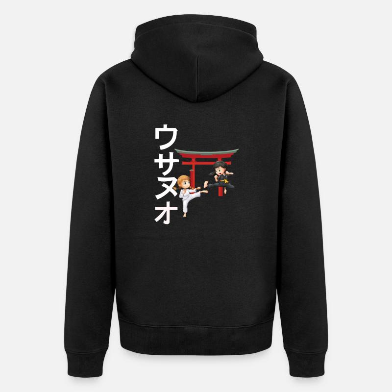 Karate Kind - Karate Geschenkidee - Unisex Premium Bio Zip Hoodie - Schwarz