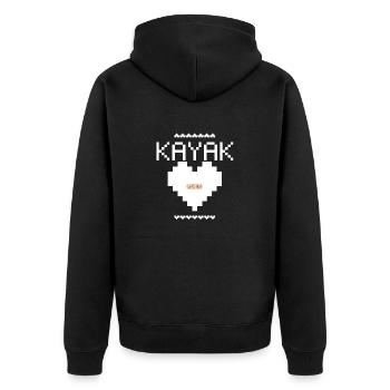 kayak pixel start - Veste à capuche bio Premium Unisexe - noir - Dos - Nico (187cm)