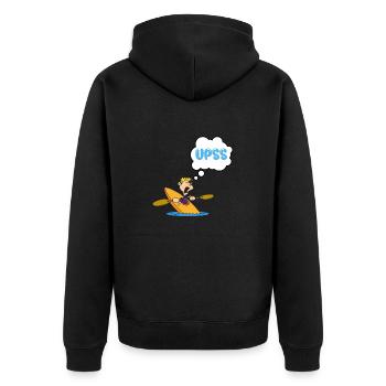 canoë humour - Veste à capuche bio Premium Unisexe - noir - Dos - Nico (187cm)