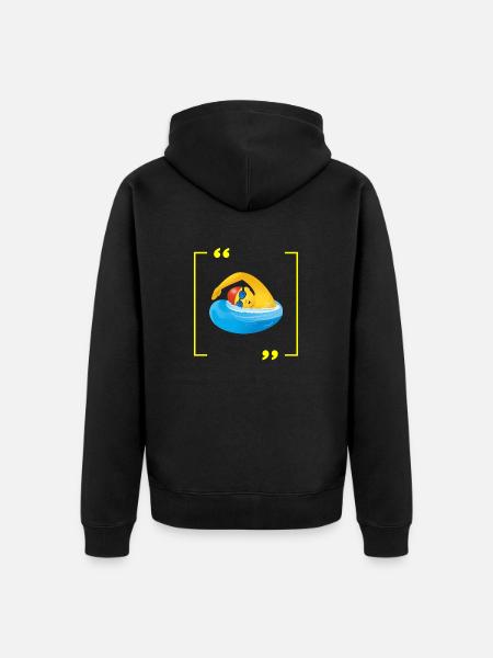 Comedy Swimming - Unisex Premium Organic Zip Hoodie - black