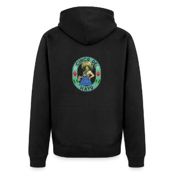 Cinco de Mayo Mexikanischer Feiertag Mexiko 05-05 - Unisex Premium Bio Zip Hoodie - Schwarz - Hinten - Nico (187cm)