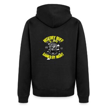Spruch für Geschichte Liebhaber Zocker Gamer und - Unisex Premium Bio Zip Hoodie - Schwarz - Hinten - Nico (187cm)
