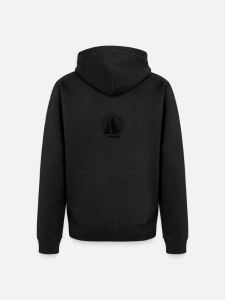 Segelboot Segeln - Unisex Premium Bio Zip Hoodie - Schwarz