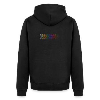 Karate Gürtel Japanische Kampfsportarten Kampf - Unisex Premium Bio Zip Hoodie - Schwarz - Hinten - Nico (187cm)