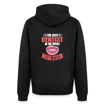 Le meilleur dentiste de tout le système molaire présent - Veste à capuche bio Premium Unisexe - noir - Dos - Nico (187cm)
