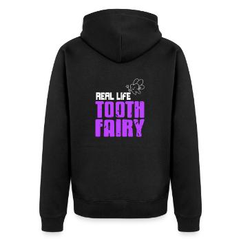 Vraie vie Tooth Fairy Awesome Dentist T-Shirt - Veste à capuche bio Premium Unisexe - noir - Dos - Nico (187cm)