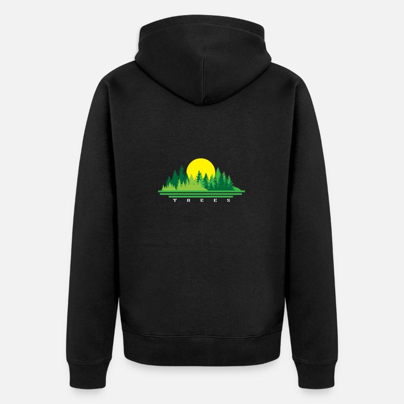 Arbre - Veste à capuche bio Premium Unisexe - noir