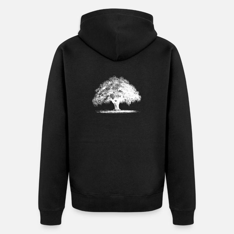 Baum - Unisex Premium Bio Zip Hoodie - Schwarz
