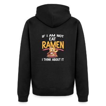Si je ne mange pas de ramen j’y pense drôle - Veste à capuche bio Premium Unisexe - noir - Dos - Nico (187cm)