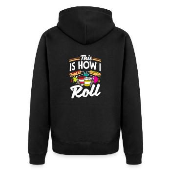 Painter Painting This Is How I Roll Funny - Unisex Premium Organic Zip Hoodie - black - Back - Nico (187cm)