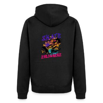 Skate evrywhere - Veste à capuche bio Premium Unisexe - noir - Dos - Nico (187cm)
