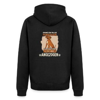 Dressage de propriétaire de chien Rhodesian Ridgeback Dogs - Veste à capuche bio Premium Unisexe - noir - Dos - Nico (187cm)