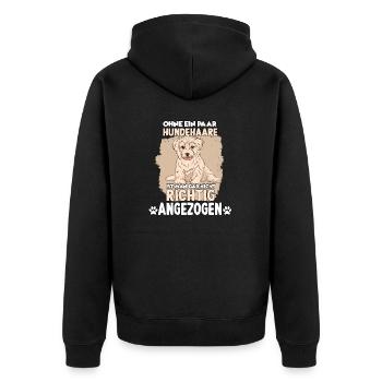 Funny Havanese motif Havanese dog sport - Unisex Premium Organic Zip Hoodie - black - Back - Nico (187cm)