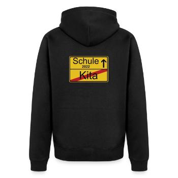 Sortie de Kita Retour à l’école 2022 - Veste à capuche bio Premium Unisexe - noir - Dos - Nico (187cm)