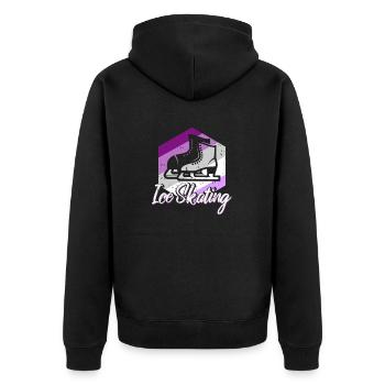 Vintage Ice Skating Awesome Skating Designs - Unisex Premium Bio Zip Hoodie - Schwarz - Hinten - Nico (187cm)