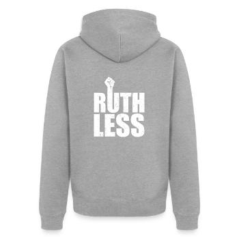 Ruthless pro Choice - Unisex Premium Organic Zip Hoodie - heather grey - Back - Nico (187cm)