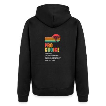 Définition du choix Pro - Veste à capuche bio Premium Unisexe - noir - Dos - Nico (187cm)